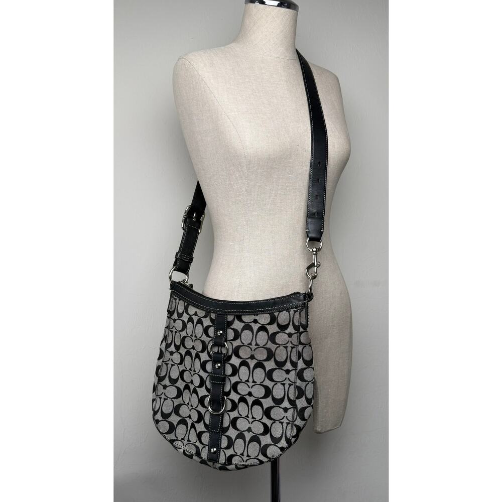 Coach Chelsea Signature Black Canvas Crossbody Messenger Shoulder Bag